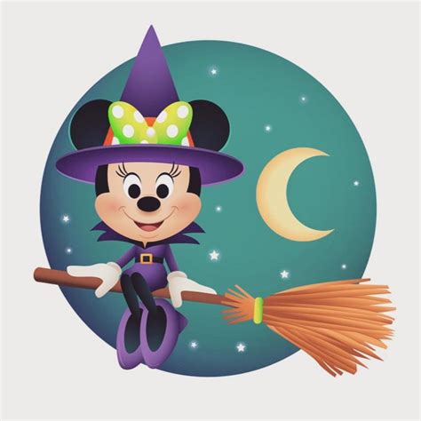 Minnue mouse witch cartoon